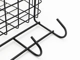 Väggorganiser metall med hylla, näsduksfack och 3 krokar 21x38 cm