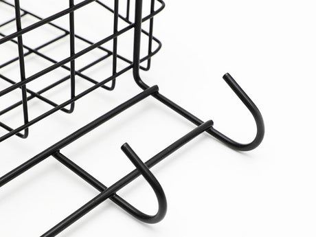 Väggorganiser metall med hylla, näsduksfack och 3 krokar 21x38 cm