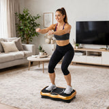 Vibrationsplattform för träning 120 nivåer Bluetooth 150 kg inkl. band