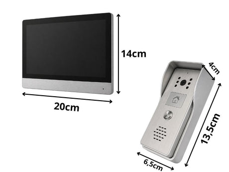 Videodörrtelefon 6" touchscreen 1080p WiFi Tuya med dörrlås/grindstyrning