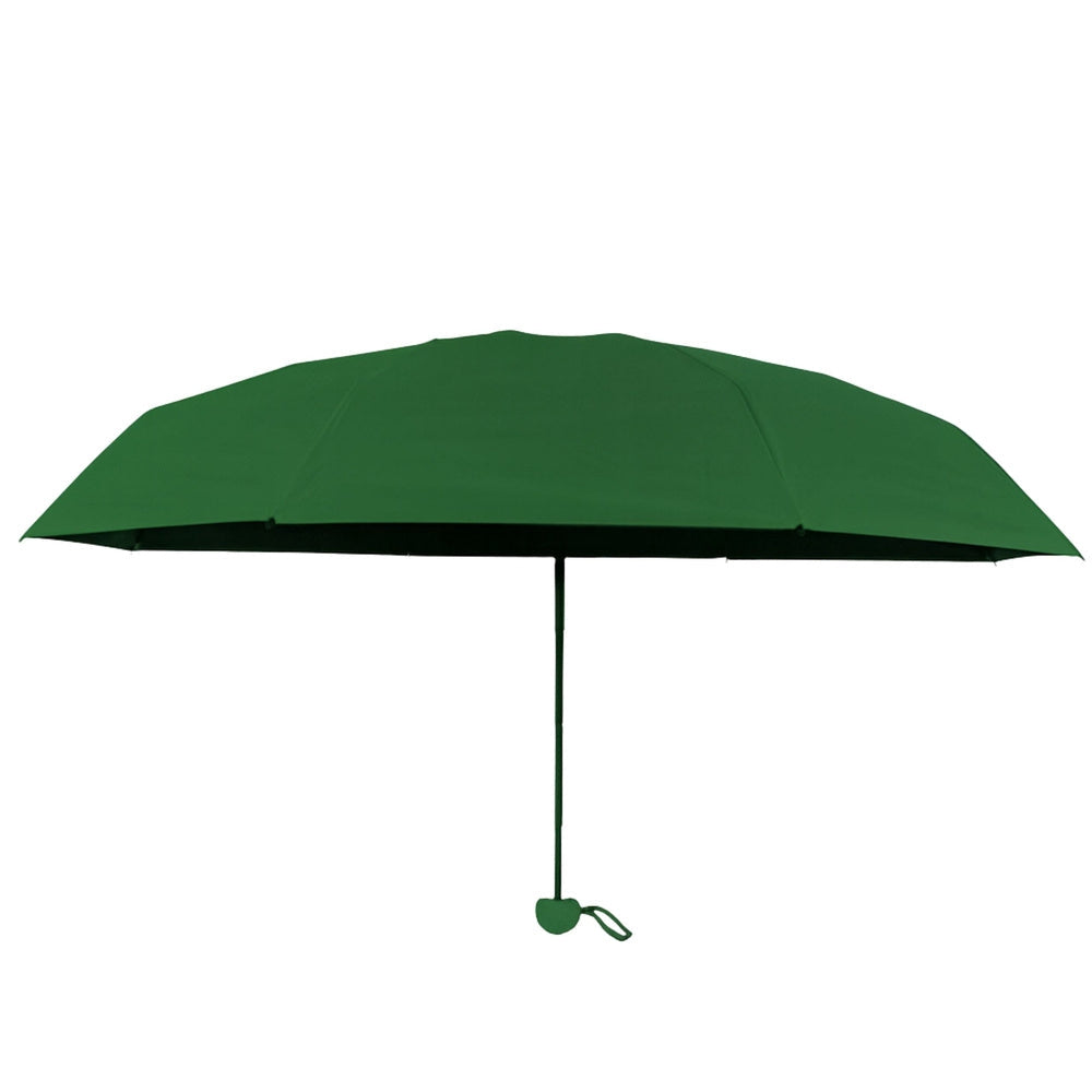 Vikbart paraply 90 cm UPF 50+ UV-skydd mörkgrön med fodral
