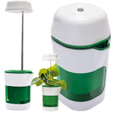 Växtlampa med självbevattnande kruka LED fullspektrum USB vit