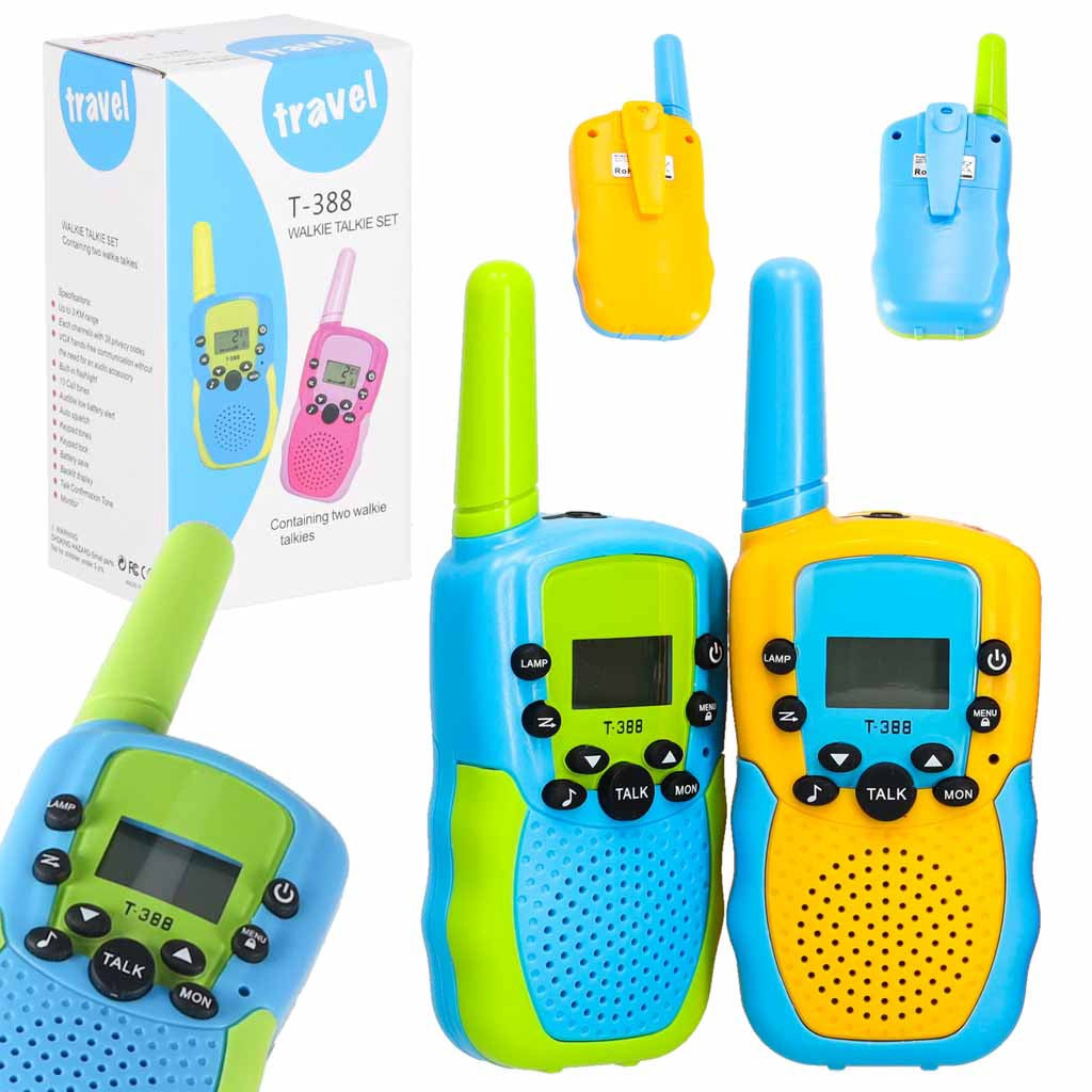 Walkie talkie-set för barn 2-pack i plast, varierande färger
