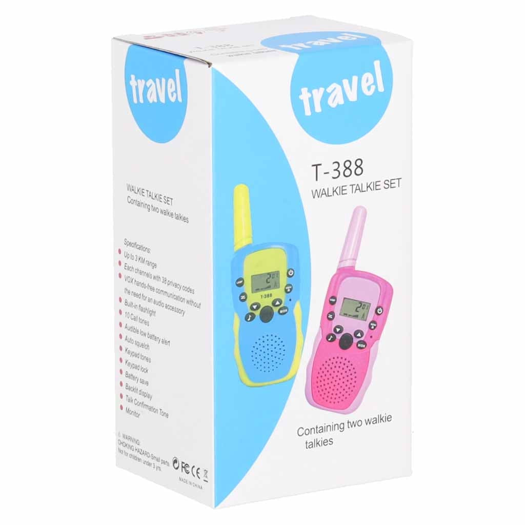 Walkie talkie-set för barn 2-pack i plast, varierande färger