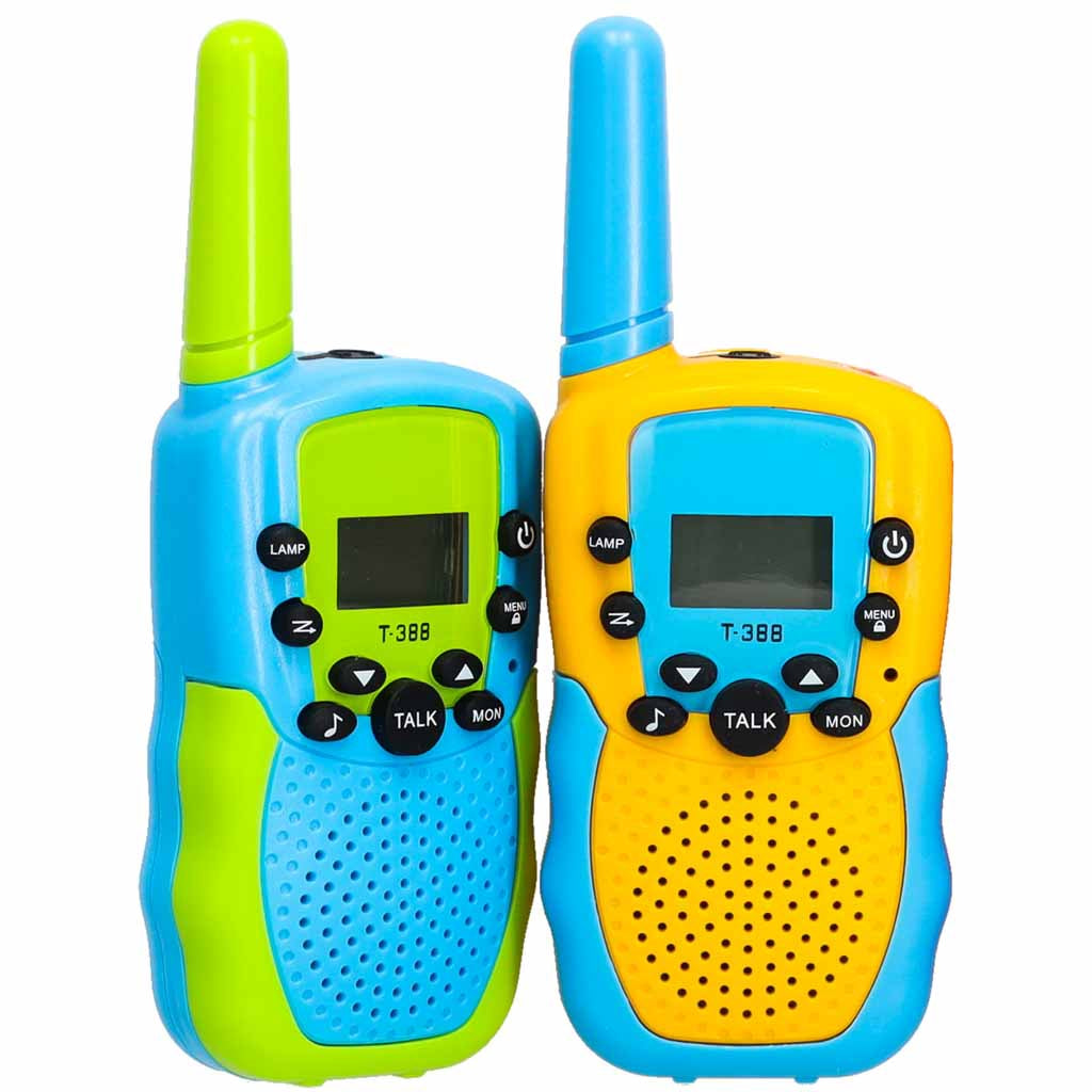 Walkie talkie-set för barn 2-pack i plast, varierande färger