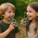 Walkie talkies för barn 2-pack militärtema 300 m räckvidd AA-batteri