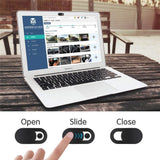 Webbkameraskydd med slide-funktion 3-pack svart för laptop/mobil/surfplatta