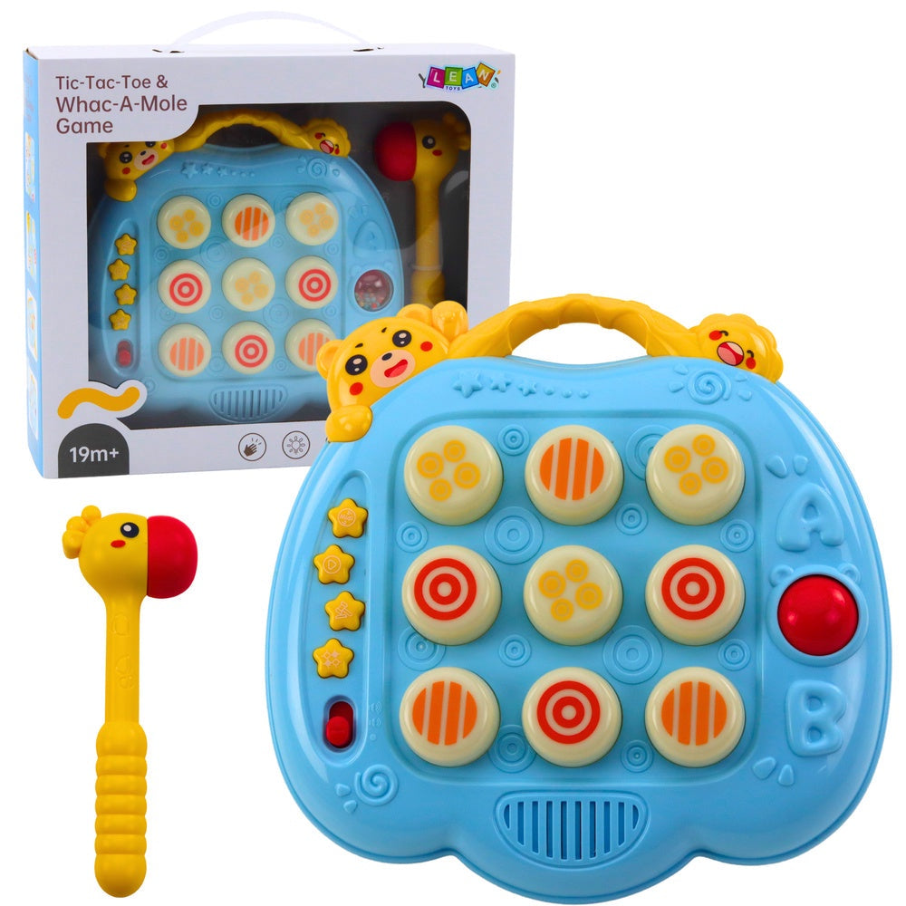 Whac-A-Mole reflexspel med ljus/ljud och hammare, batteridrivet