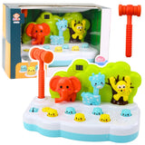 Whack-a-Mole hammarspelet med djur, poängdisplay, ljus/ljud, 28,5 cm