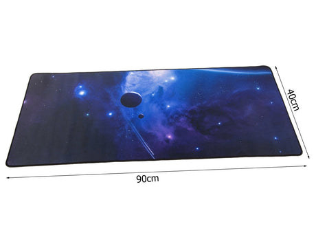 XXL musmatta 90x40 cm kosmiskt stjärnmotiv halkfri vattenavvisande