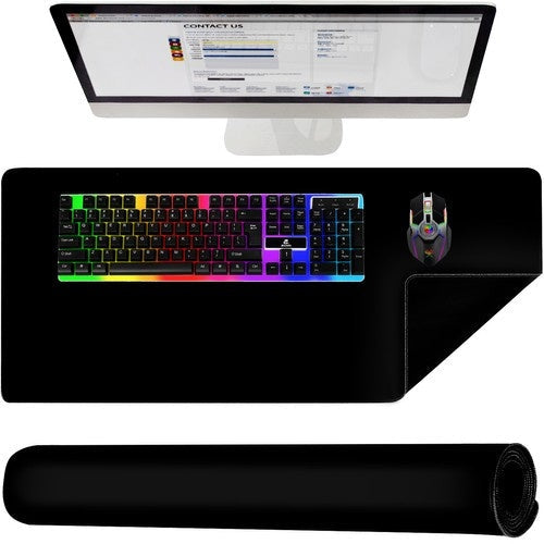 XXL musmatta/tangentbordsmatta 90x45 cm svart halkfri vattentålig