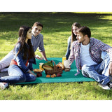 XXL strand- och picknickfilt 208x208 cm vattentålig polyester grå-blå