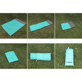 XXL strand- och picknickfilt 208x208 cm vattentålig polyester grå-blå
