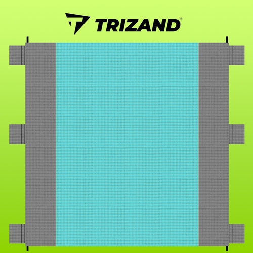 XXL strand- och picknickfilt 208x208 cm vattentålig polyester grå-blå