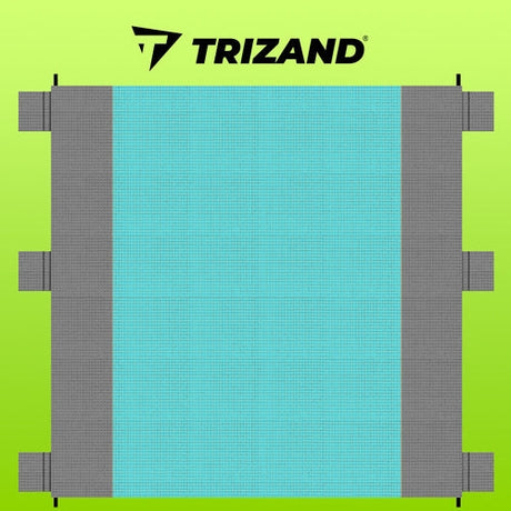 XXL strand- och picknickfilt 208x208 cm vattentålig polyester grå-blå
