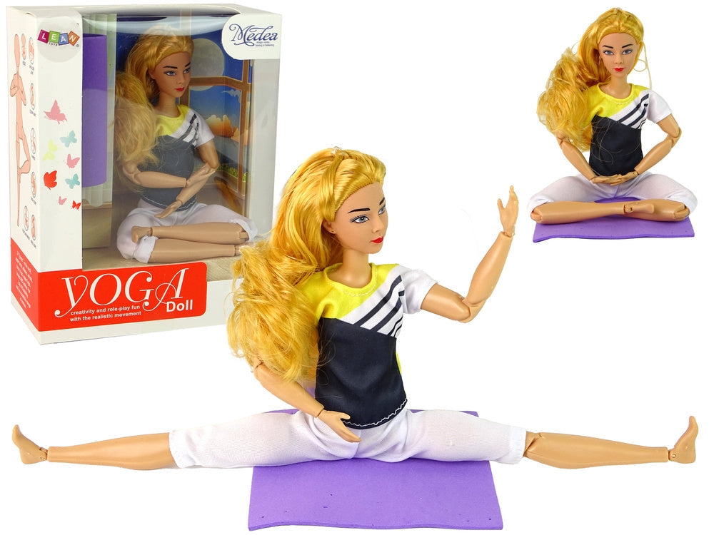 Yogadocka 30 cm med träningsmatta, rörliga leder, från 3 år