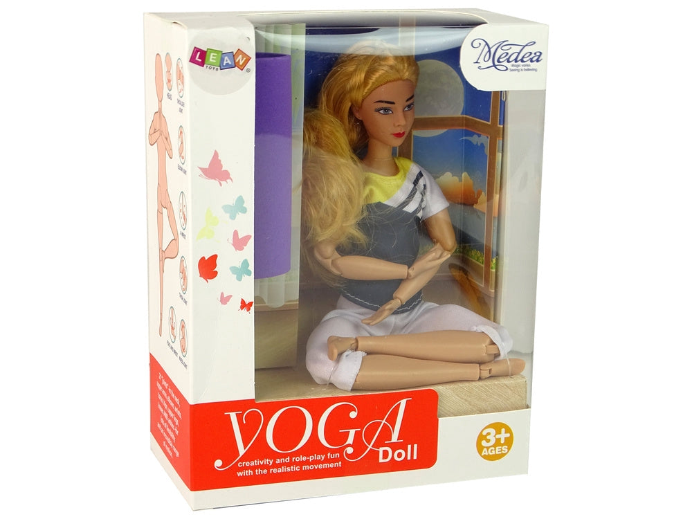 Yogadocka 30 cm med träningsmatta, rörliga leder, från 3 år