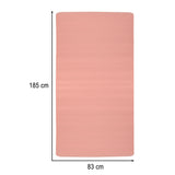 Yogamatta/träningsmatta 185x83x1,5 cm halkfri med bärväska rosa