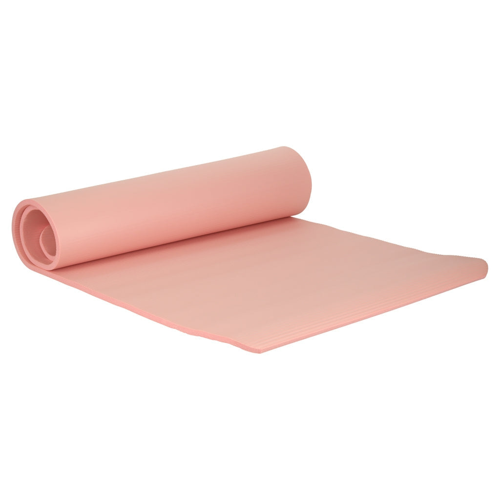 Yogamatta/träningsmatta 185x83x1,5 cm halkfri med bärväska rosa