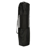 Yogamatta träningsmatta 185x83x1,5 cm halkfri med bärväska svart