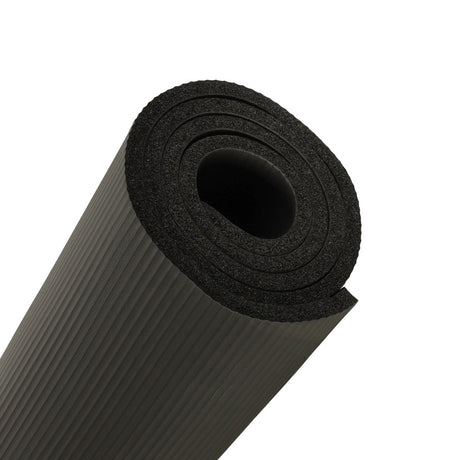 Yogamatta träningsmatta 185x83x1,5 cm halkfri med bärväska svart