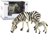 Zebrafigurer 2-pack plast, vuxen & unge, 12 cm, från 3 år