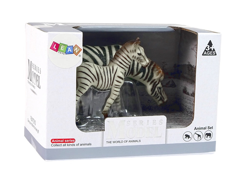 Zebrafigurer 2-pack plast, vuxen & unge, 12 cm, från 3 år