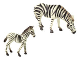 Zebrafigurer 2-pack plast, vuxen & unge, 12 cm, från 3 år