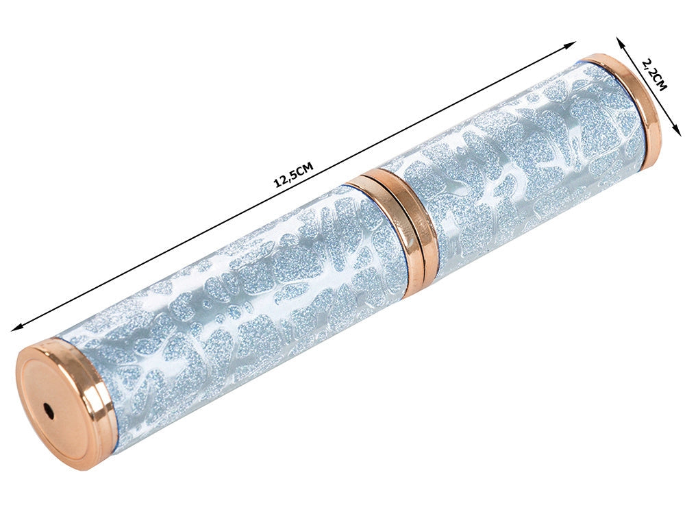Ögonbrynstrimmer med LED USB-uppladdningsbar blå 12,5 cm