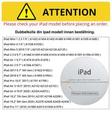 iPad-fodral 360° roterbart svart för iPad Air 1/2 & iPad 9,7 Gen5/6