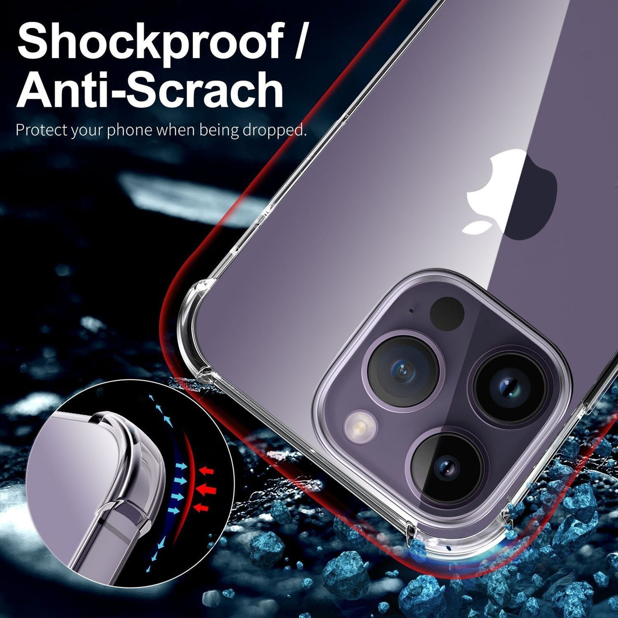 iPhone 15 Pro Silikon Shockproof Skal