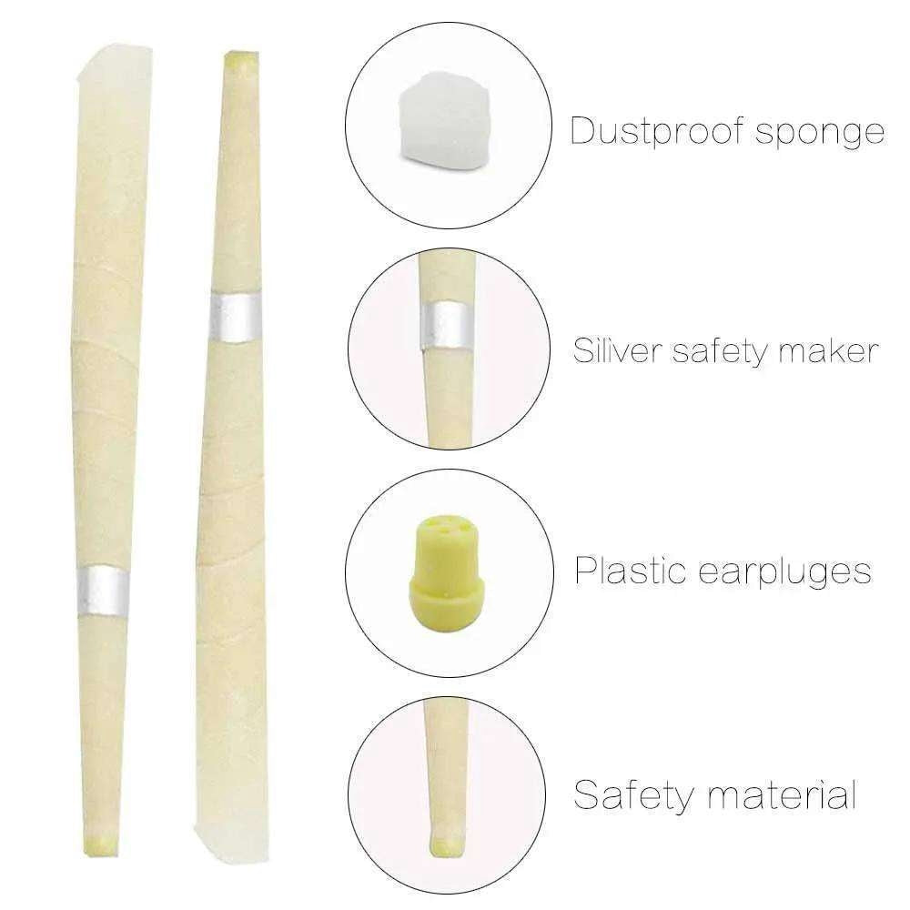 Öronljus i bivax 10-pack 23,5 cm med tillbehör och skyddsskiva