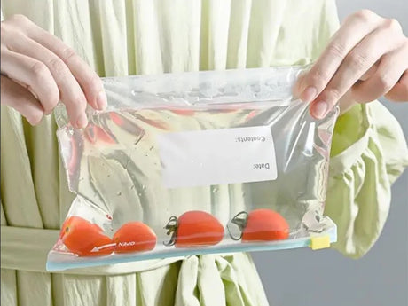 Återanvändbara förvaringspåsar med zip 600 ml 20-pack PE