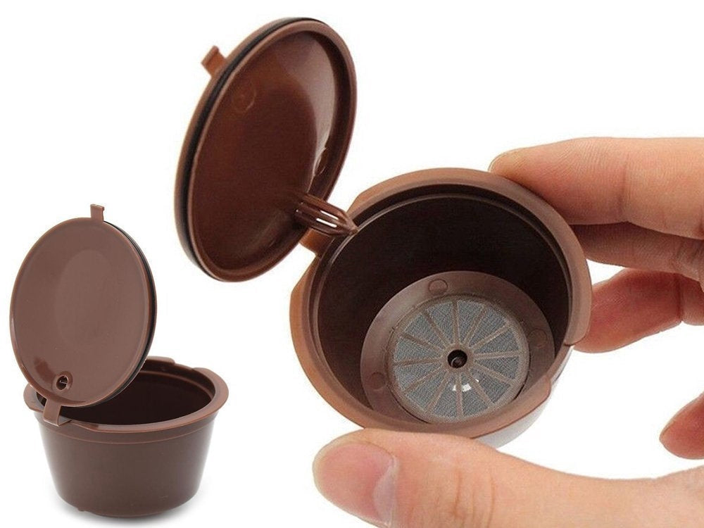 Återanvändbara kaffekapslar för Dolce Gusto 3-pack + måttkopp/borste