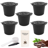 Återanvändbara kaffekapslar för Nespresso 5-pack med måttkopp/borste