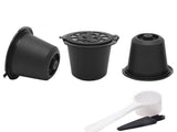 Återanvändbara kaffekapslar för Nespresso 5-pack med måttkopp/borste