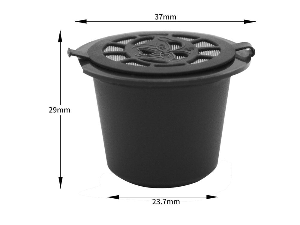 Återanvändbara kaffekapslar för Nespresso 5-pack med måttkopp/borste