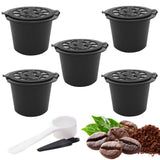 Återanvändbara kaffekapslar för Nespresso 5-pack med måttkopp/borste