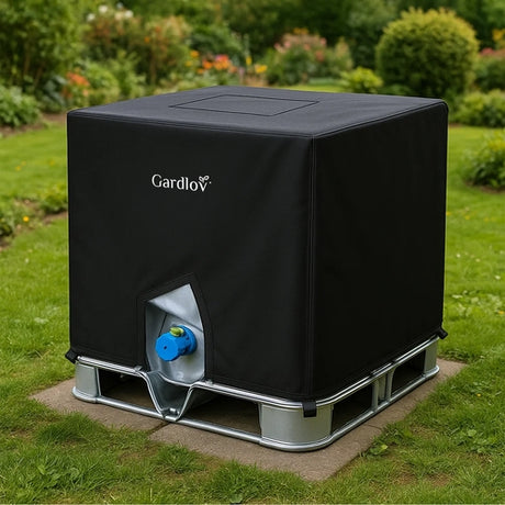 Överdrag för IBC 1000L tank 120x100x115 cm svart UV- och vattentåligt