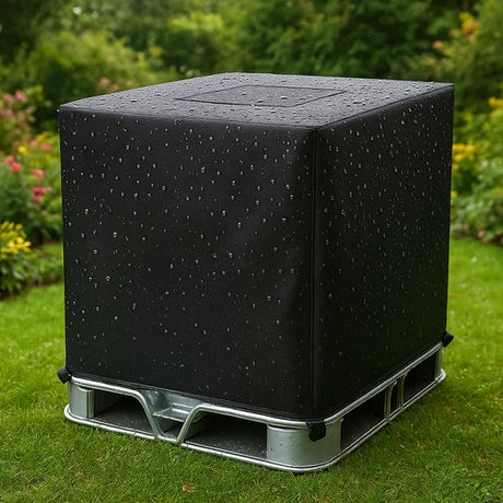 Överdrag för IBC 1000L tank 120x100x115 cm svart UV- och vattentåligt