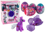 Överraskningsägg enhörning 12-pack med kläckbara figurer, 9 cm