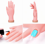 Övningshand för nagelträning i silikon 24,5 cm beige
