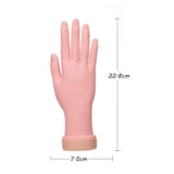 Övningshand för nagelträning i silikon 24,5 cm beige