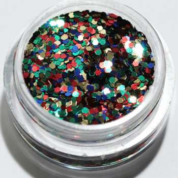 Nagelglitter - Hexagon - Mulicolor - 8ml - Glitter