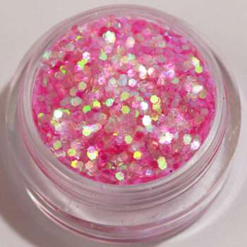 Nagelglitter - Hexagon - Mellan rosa - 8ml - Glitter