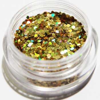 Nagelglitter - Hexagon - Guld - 8ml - Glitter