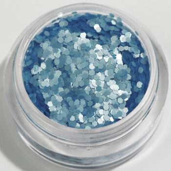 Nagelglitter - Hexagon - Ljusblå (matt) - 8ml - Glitter