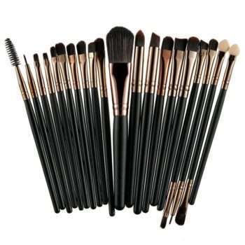 20st Sminkborstar - makeup brushes - Svart guldbrun