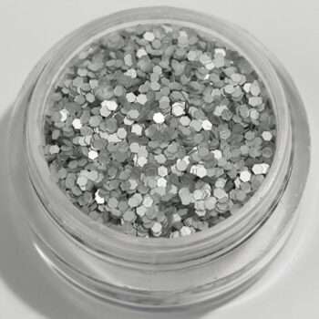 Nagelglitter - Hexagon - Silver (matt) - 8ml - Glitter