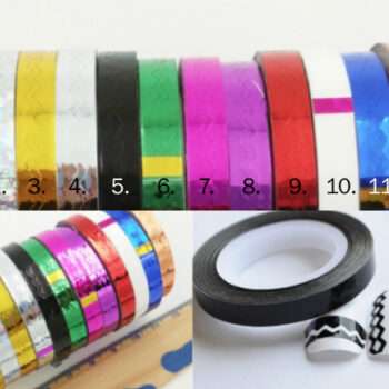 Striping tape, nageltejp, Sicksack! 12 färger
